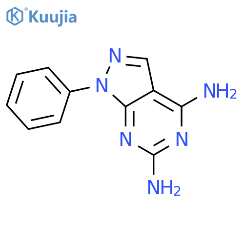 1H-Pyrazolo[3,4-d]pyrimidine-4,6-diamine,1-phenyl- structure