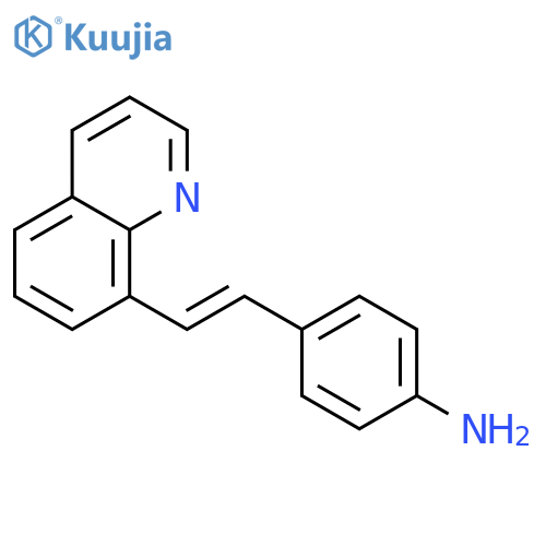 4-[(e)-2-quinolin-8-ylethenyl]aniline structure