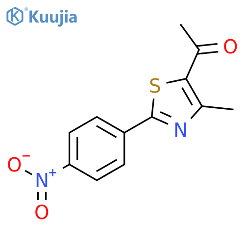 Ethanone, 1-[4-methyl-2-(4-nitrophenyl)-5-thiazolyl]- structure