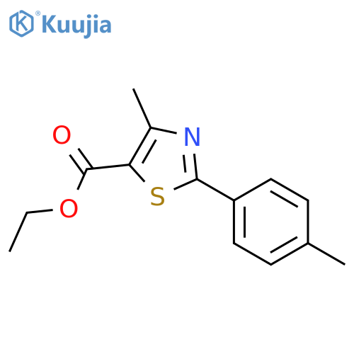 5-Thiazolecarboxylic acid, 4-methyl-2-(4-methylphenyl)-, ethyl ester structure