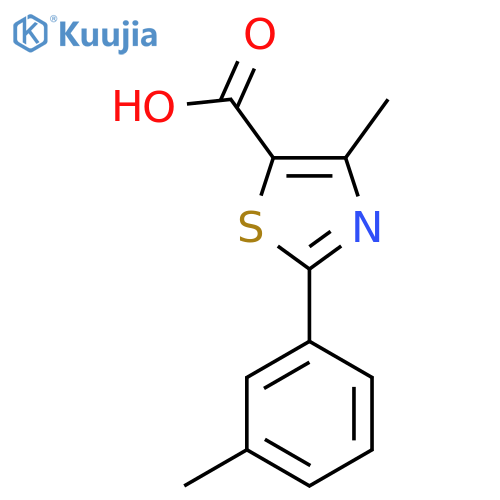 4-Methyl-2-m-tolyl-thiazole-5-carboxylic acid structure