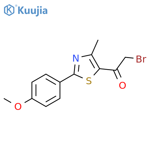 Ethanone, 2-bromo-1-[2-(4-methoxyphenyl)-4-methyl-5-thiazolyl]- structure