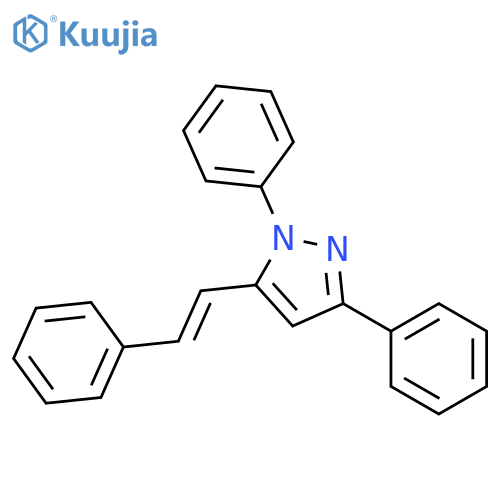 1H-Pyrazole, 1,3-diphenyl-5-(2-phenylethenyl)- structure