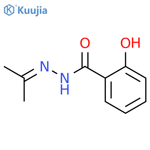 Benzoic acid,2-hydroxy-, 2-(1-methylethylidene)hydrazide structure