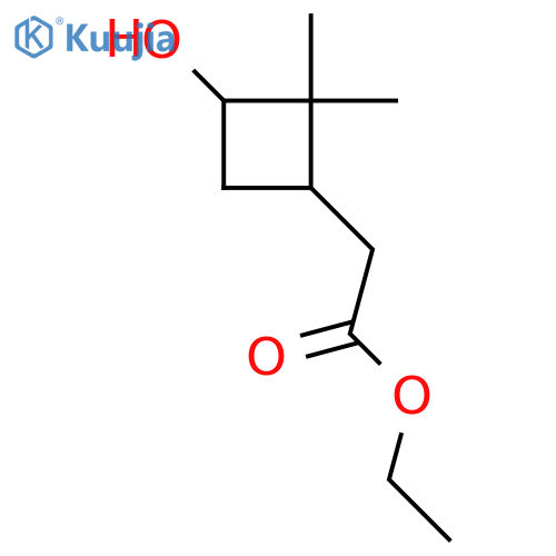 Ethyl 2-(3-hydroxy-2,2-dimethylcyclobutyl)acetate structure