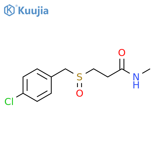 Propanamide, 3-[[(4-chlorophenyl)methyl]sulfinyl]-N-methyl- structure