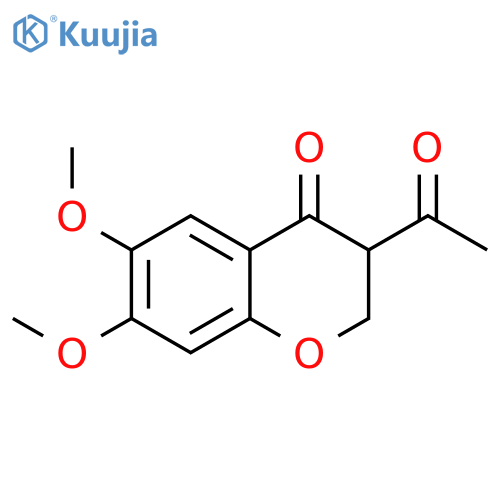 4H-1-Benzopyran-4-one, 3-acetyl-2,3-dihydro-6,7-dimethoxy- structure
