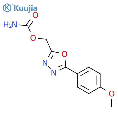 1,3,4-Oxadiazole-2-methanol,5-(4-methoxyphenyl)-, carbamate (ester) (9CI) structure