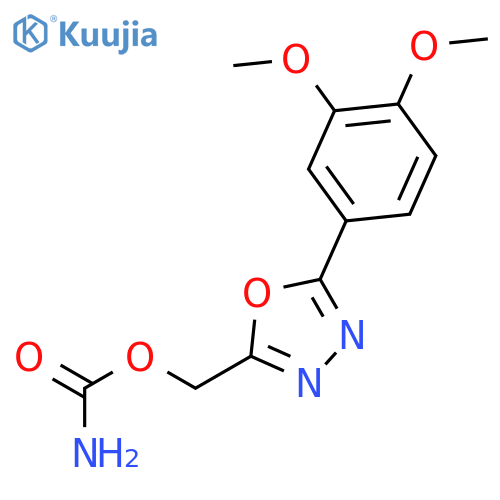[5-(3,4-dimethoxyphenyl)-1,3,4-oxadiazol-2-yl]methyl carbamate structure