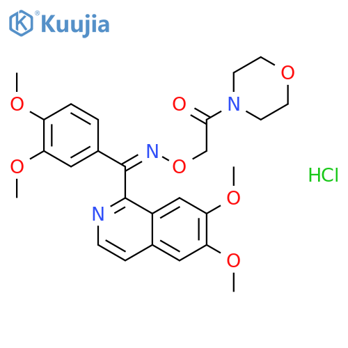 (Z)-(6,7-dimethoxyisoquinolin-1-yl)(3,4-dimethoxyphenyl)methanone O-(2-morpholin-4-yl-2-oxoethyl)oxime hydrochloride structure