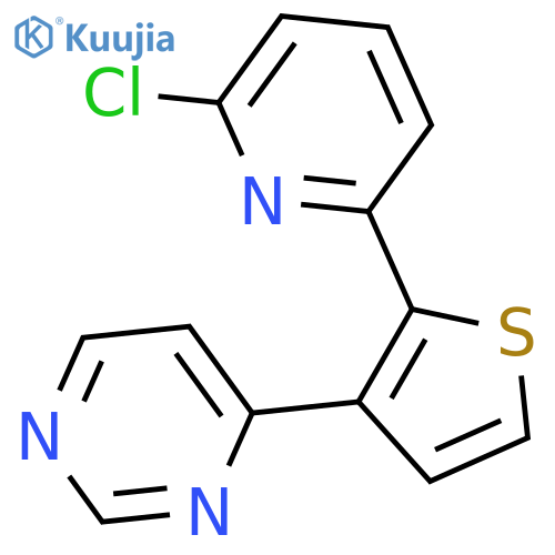 PYRIMIDINE, 4-[2-(6-CHLORO-2-PYRIDINYL)-3-THIENYL]- structure