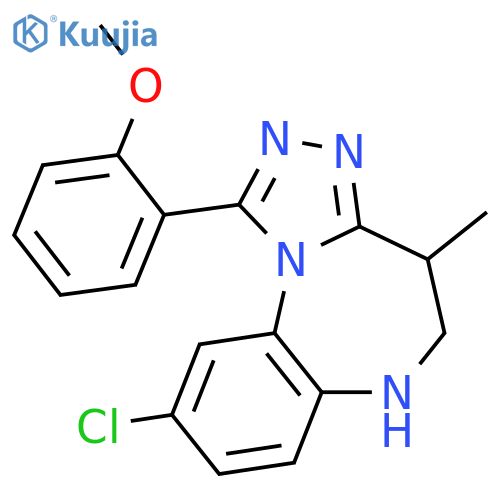 4H-[1,2,4]Triazolo[4,3-a][1,5]benzodiazepine,9-chloro-5,6-dihydro-1-(2-methoxyphenyl)-4-methyl- structure