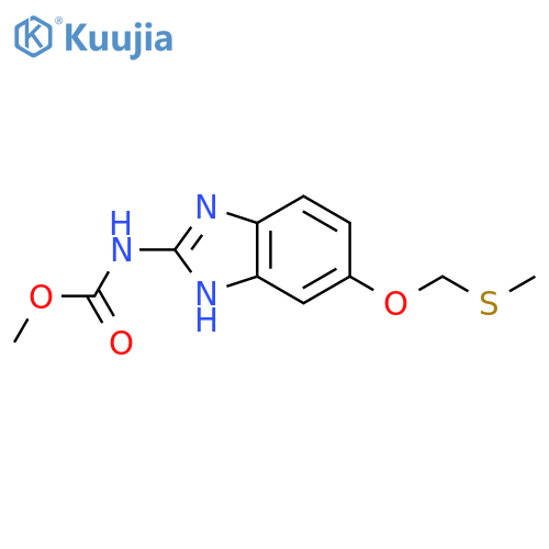 Carbamic acid,[5-[(methylthio)methoxy]-1H-benzimidazol-2-yl]-, methyl ester (9CI) structure