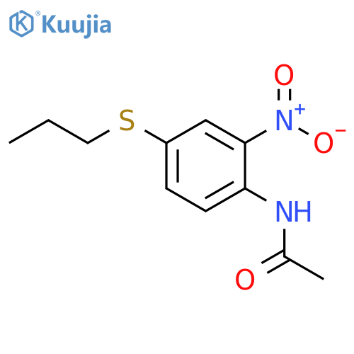 Acetamide, N-[2-nitro-4-(propylthio)phenyl]- structure