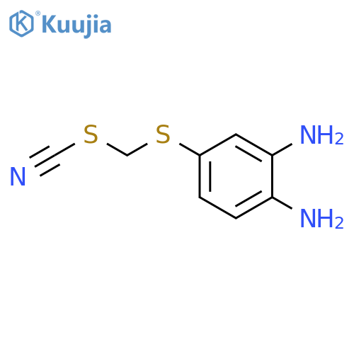 Thiocyanic acid, [(3,4-diaminophenyl)thio]methyl ester structure