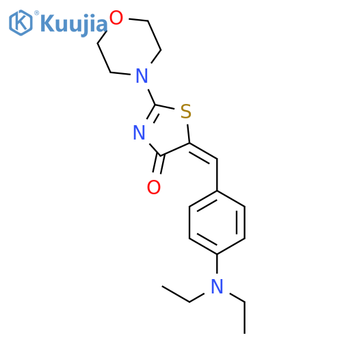 (5E)-5-[4-(diethylamino)benzylidene]-2-(morpholin-4-yl)-1,3-thiazol-4(5H)-one structure