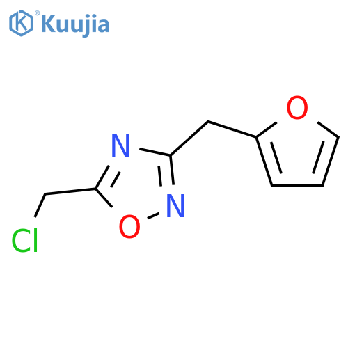1,2,4-Oxadiazole, 5-(chloromethyl)-3-(2-furanylmethyl)- structure