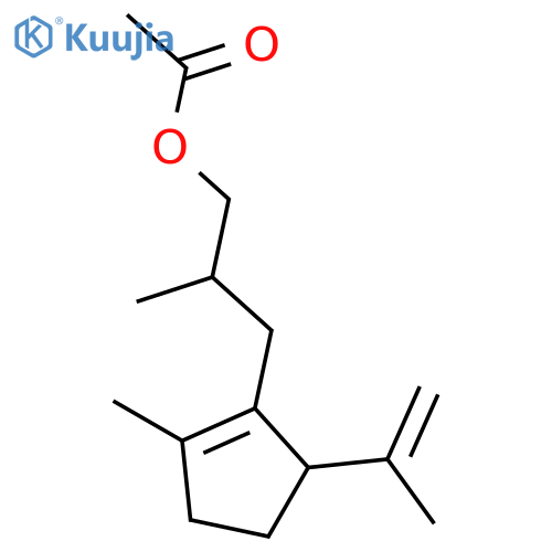 5-isopropenyl-&#x3B2;,2-dimethylcyclopent-1-ene-1-propyl acetate structure