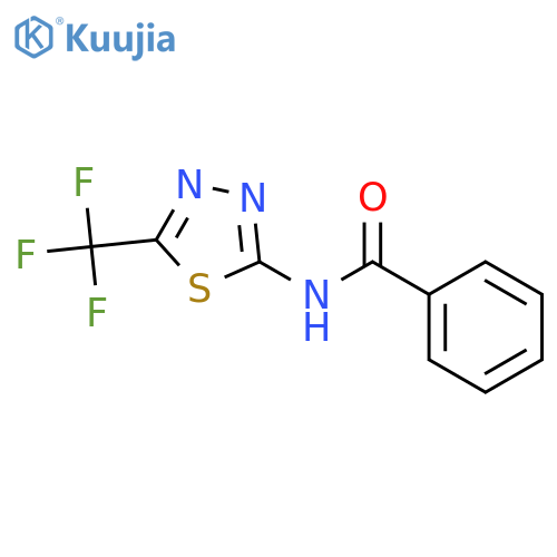 N-[5-(trifluoromethyl)-1,3,4-thiadiazol-2-yl]benzamide structure