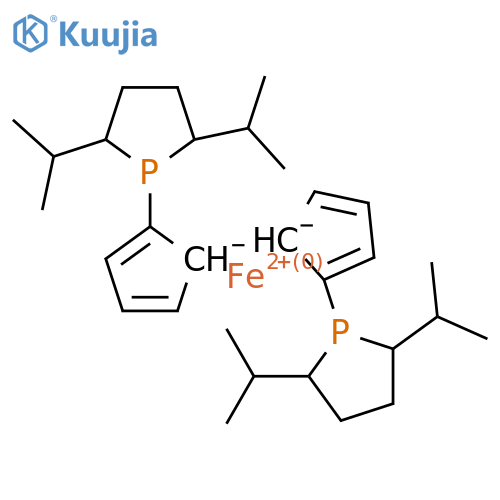1,1'-Bis[(2R,5R)-2,5-diisopropyl-1-phospholanyl]ferrocene structure