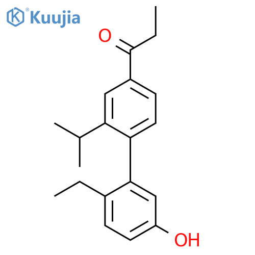 1-PROPANONE, 1-[2'-ETHYL-5'-HYDROXY-2-(1-METHYLETHYL)[1,1'-BIPHENYL]-4-YL]- structure