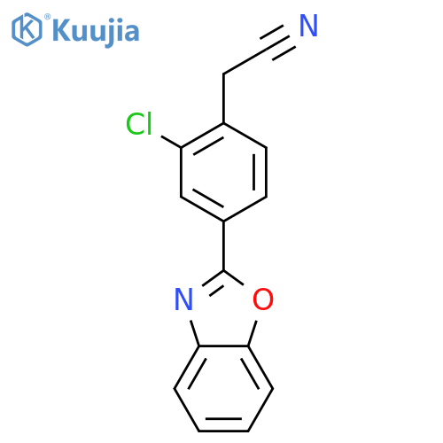 BENZENEACETONITRILE, 4-(2-BENZOXAZOLYL)-2-CHLORO- structure
