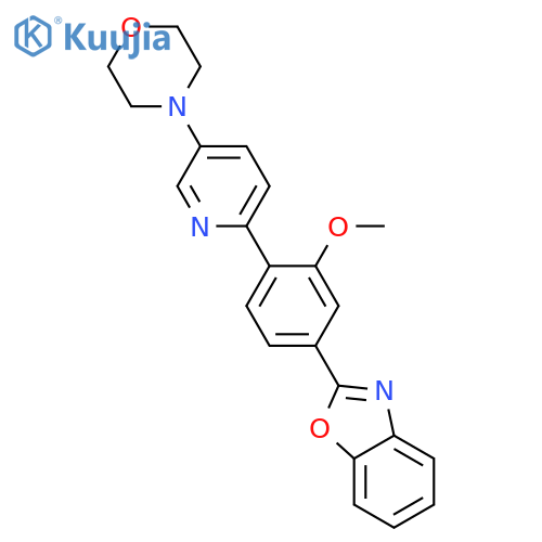 Benzoxazole, 2-[3-methoxy-4-[5-(4-morpholinyl)-2-pyridinyl]phenyl]- structure