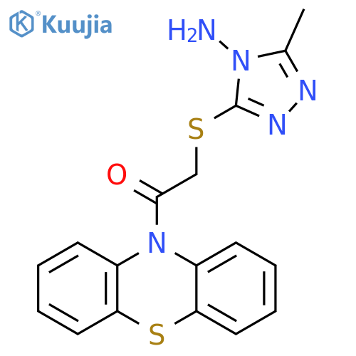 2-(4-amino-5-methyl-4H-1,2,4-triazol-3-yl)sulfanyl-1-(10H-phenothiazin-10-yl)ethan-1-one structure