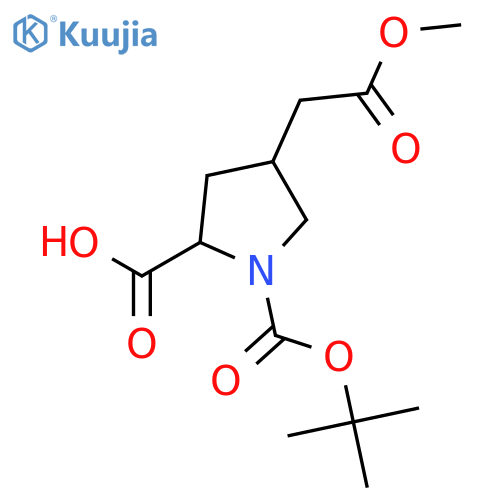 (2S,4R)-N-Tert-butyloxycarbonyl-4-(methoxycarbonyl)methylproline structure