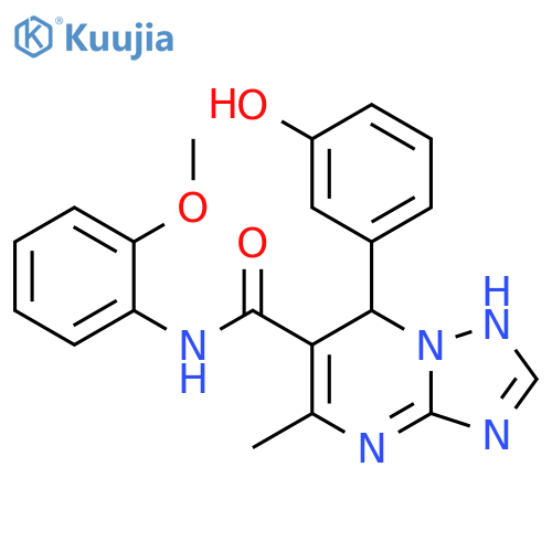 7-(3-hydroxyphenyl)-N-(2-methoxyphenyl)-5-methyl-4H,7H-1,2,4triazolo1,5-apyrimidine-6-carboxamide structure
