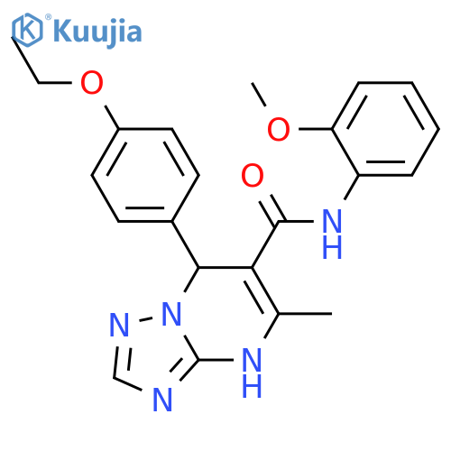 7-(4-ethoxyphenyl)-N-(2-methoxyphenyl)-5-methyl-4H,7H-1,2,4triazolo1,5-apyrimidine-6-carboxamide structure