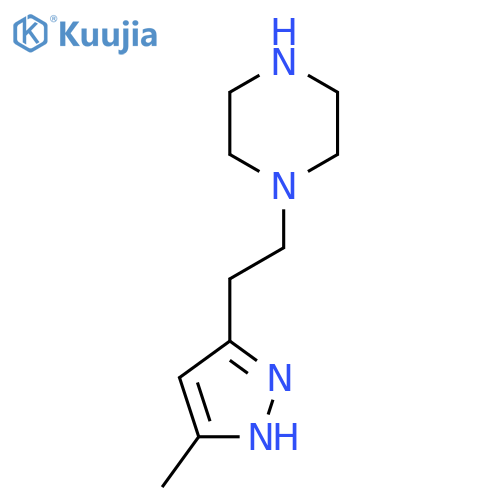 1-[2-(5-methyl-1H-pyrazol-3-yl)ethyl]Piperazine structure