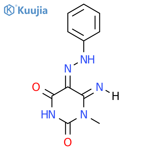 2,4(1H,3H)-Pyrimidinedione,6-amino-1-methyl-5-(2-phenyldiazenyl)- structure