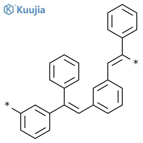 Poly[1,3-phenylene(1-phenyl-1,2-ethenediyl)-1,3-phenylene(2-phenyl-1,2-ethenediyl)] structure