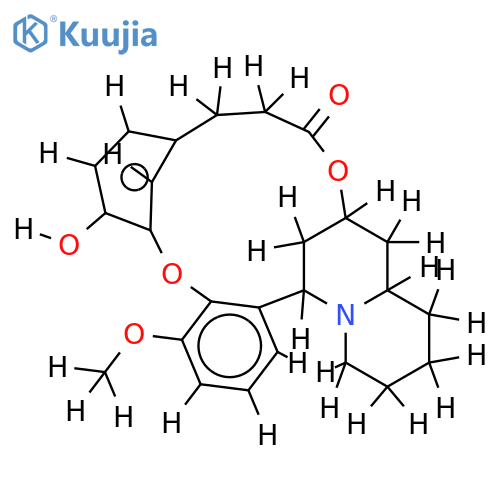 (12S)-46-hydroxy-23-methoxy-(12rH,14tH,19ac)-1-octahydro-3,8-dioxa-2(1,2),4(1,3)-dibenzena-1(4,2)-quinolizina-cyclooctaphan-7-one structure