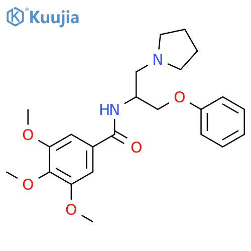 Benzamide,3,4,5-trimethoxy-N-[1-(phenoxymethyl)-2-(1-pyrrolidinyl)ethyl]- structure