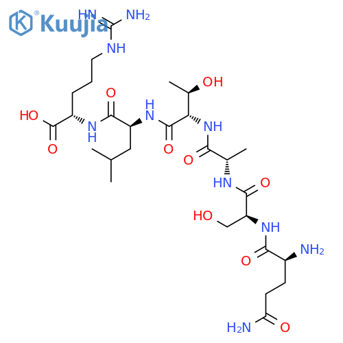 L-Arginine, L-glutaminyl-L-seryl-L-alanyl-L-threonyl-L-leucyl- structure