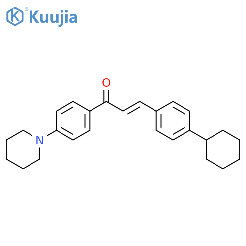 2-PROPEN-1-ONE, 3-(4-CYCLOHEXYLPHENYL)-1-[4-(1-PIPERIDINYL)PHENYL]- structure