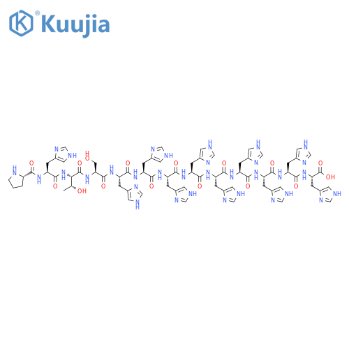 L-Histidine,L-prolyl-L-histidyl-L-threonyl-L-seryl-L-histidyl-L-histidyl-L-histidyl-L-histidyl-L-histidyl-L-histidyl-L-histidyl-L-histidyl- structure