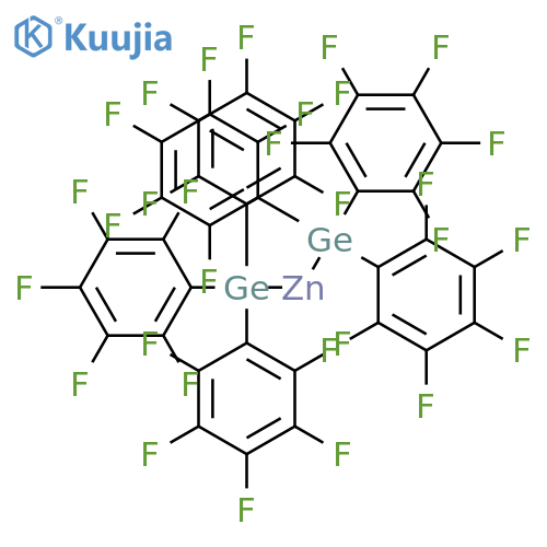 Zinc, bis[tris(pentafluorophenyl)germyl]- structure