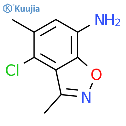 1,2-BENZISOXAZOL-7-AMINE, 4-CHLORO-3,5-DIMETHYL- structure