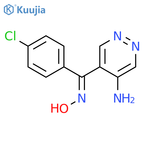 METHANONE, (5-AMINO-4-PYRIDAZINYL)(4-CHLOROPHENYL)-, OXIME structure