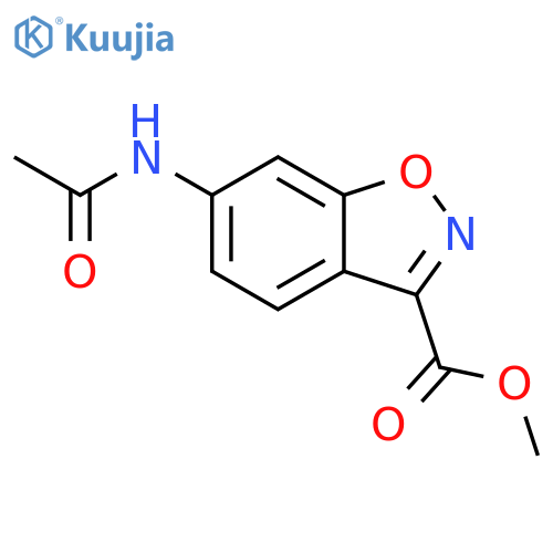 Methyl 6-(acetylamino)-1,2-benzisoxazole-3-carboxylate structure