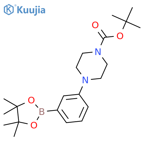 3-4-(tert-Butoxycarbonyl)piperazin-1-ylphenylboronic acid pinacol ester structure