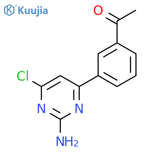 ETHANONE, 1-[3-(2-AMINO-6-CHLORO-4-PYRIMIDINYL)PHENYL]- structure