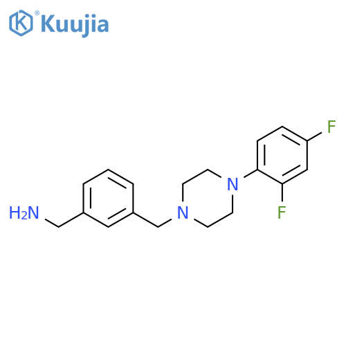 Benzenemethanamine, 3-[[4-(2,4-difluorophenyl)-1-piperazinyl]methyl]- structure