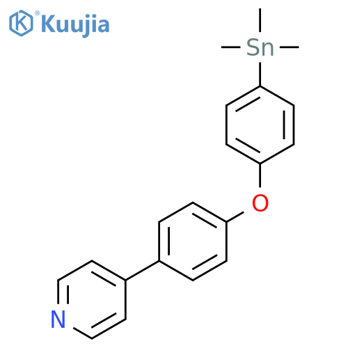 Pyridine, 4-[4-[4-(trimethylstannyl)phenoxy]phenyl]- structure