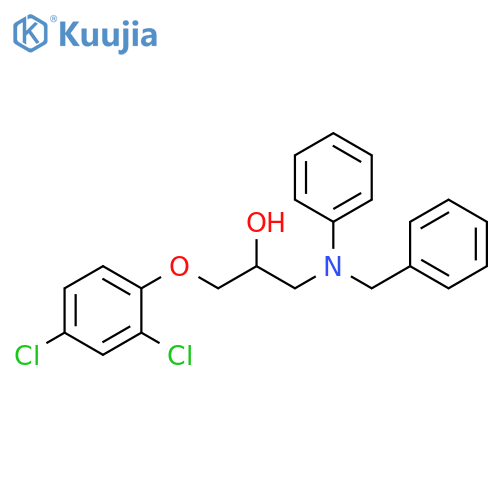 1-benzyl(phenyl)amino-3-(2,4-dichlorophenoxy)propan-2-ol structure
