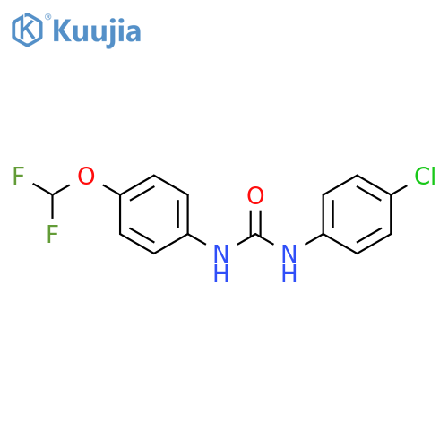 UREA, N-(4-CHLOROPHENYL)-N'-[4-(DIFLUOROMETHOXY)PHENYL]- structure
