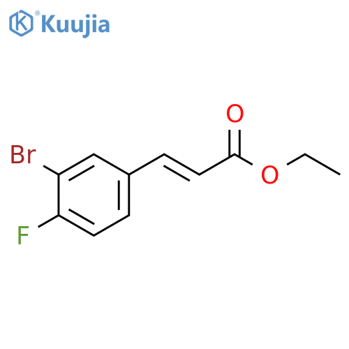 ethyl (2E)-3-(3-bromo-4-fluorophenyl)prop-2-enoate structure
